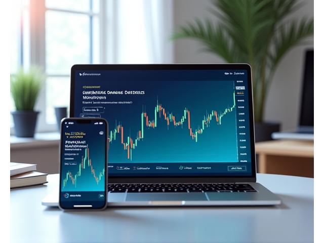 Ukážka responzívneho dizajnu digitálnej investičnej platformy na notebooku a mobilnom telefóne.